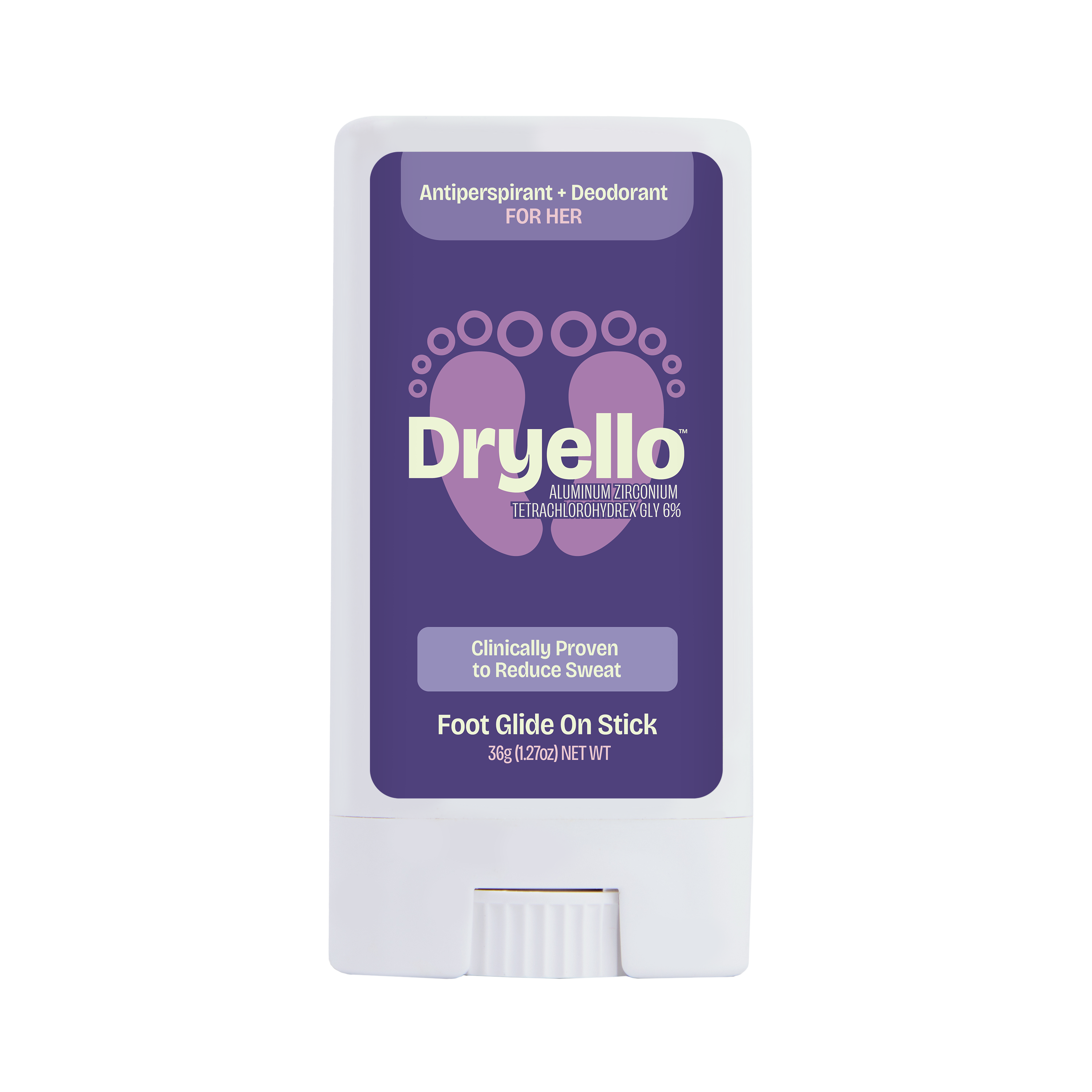 Dryello Antiperspirant & Deodorant Dry Glide On Stick  - For Her
