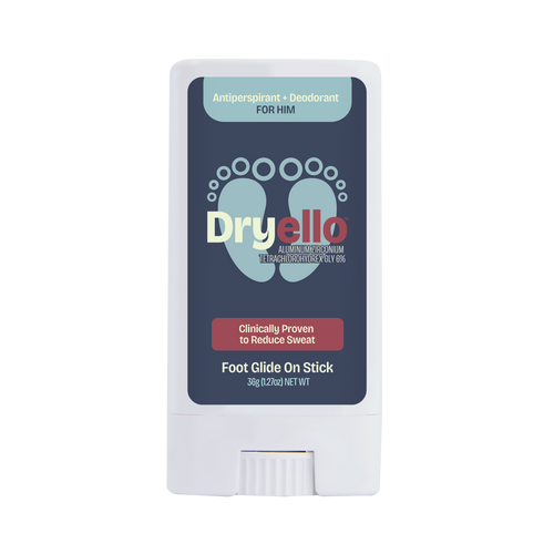 Dryello Antiperspirant Deodorant Foot Glide-On Stick — For Him