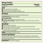 Dryello drug facts label for antifungal treatment 