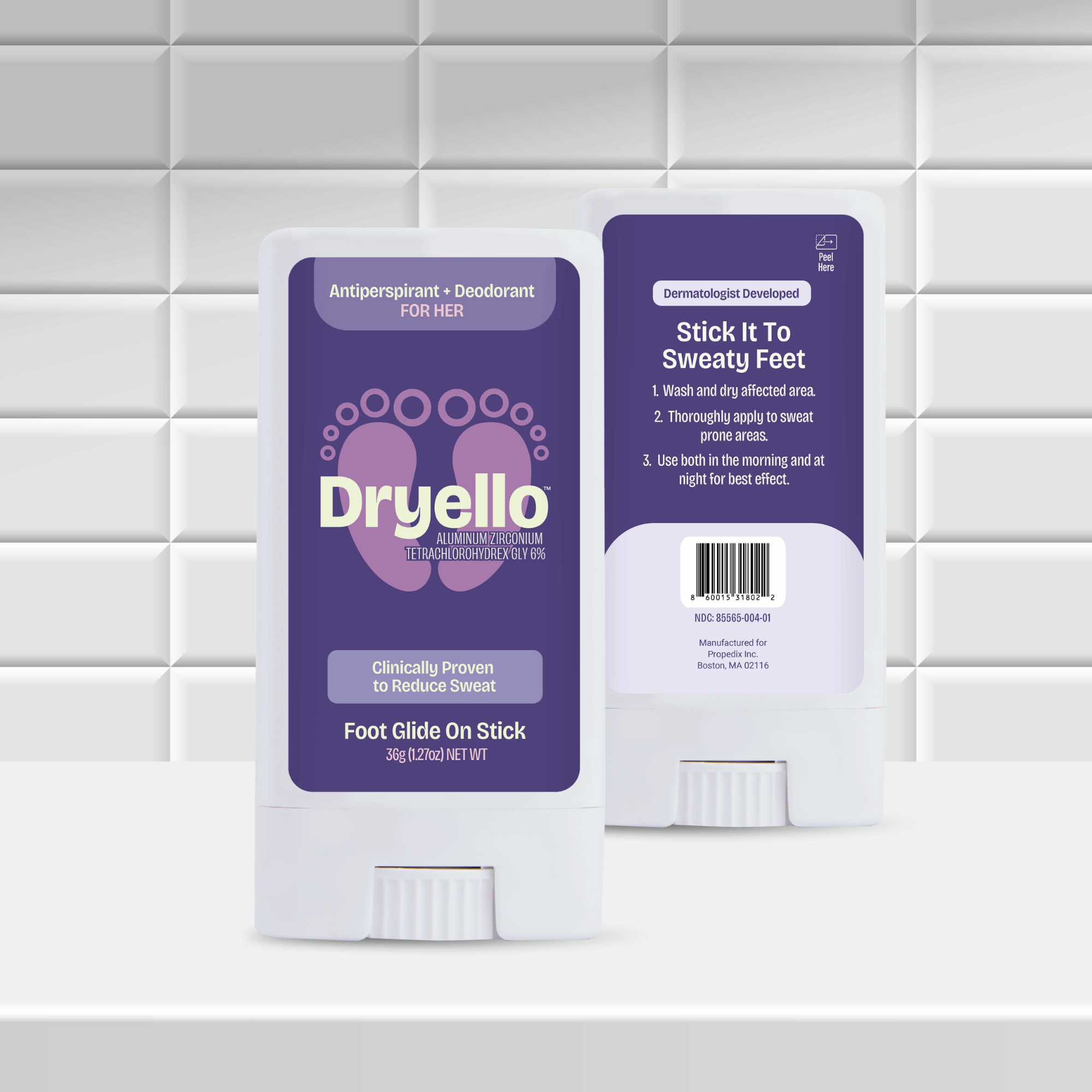Dryello Antiperspirant & Deodorant Dry Glide On Stick  - For Her
